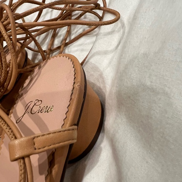 J. Crew lace-up strappy sandals in vachetta - Picture 7 of 9